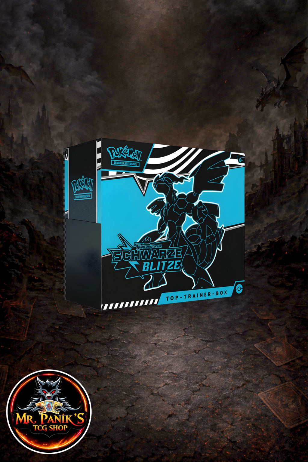 Karmesin & Purpur Schwarze Blitze Top Trainer Box