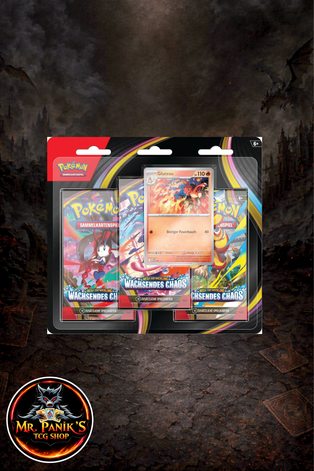 Pokemon Wachsendes Chaos 3- Pack Blister Deutsch