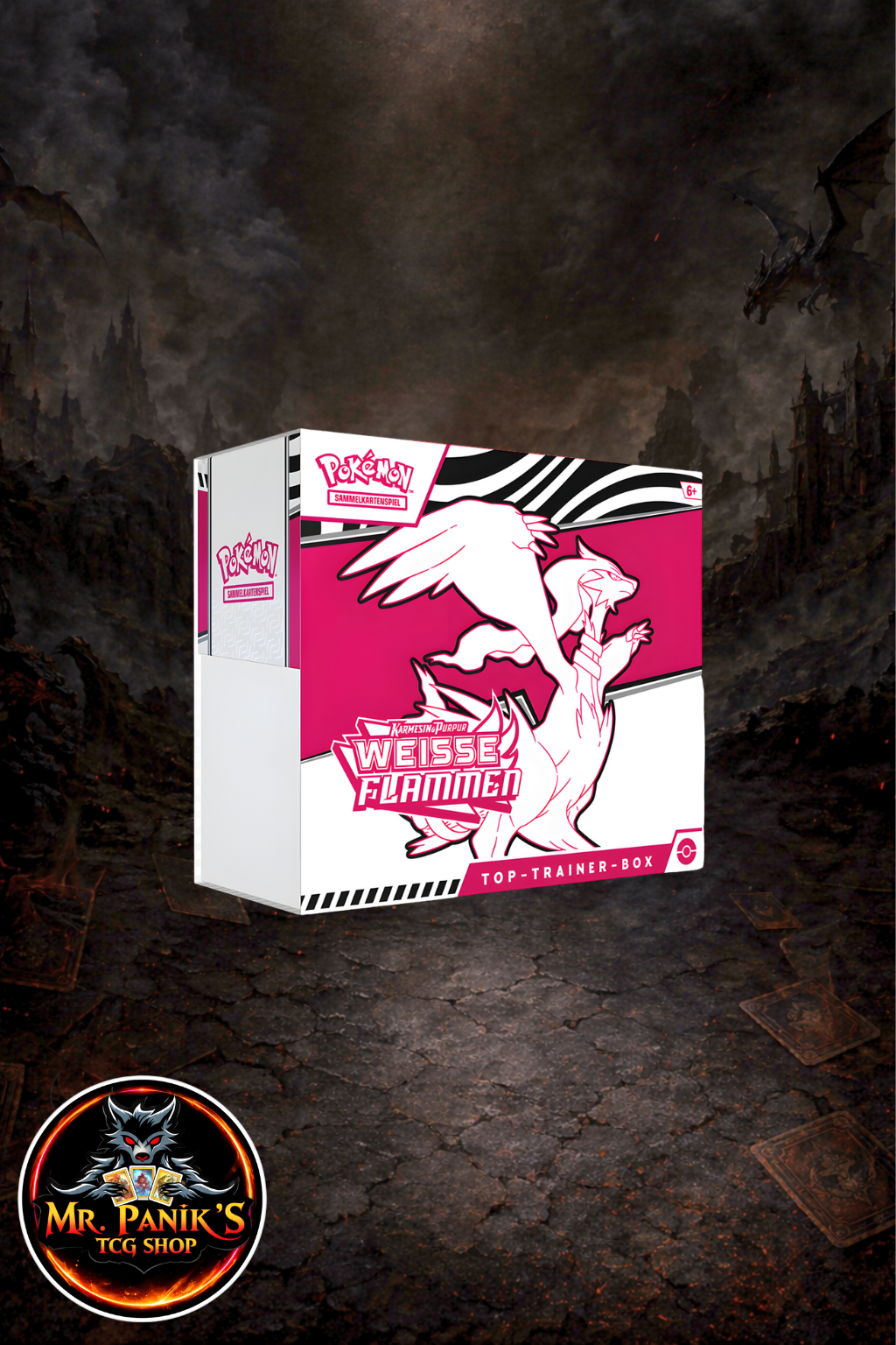 Karmesin & Purpur Weiße Flammen Top Trainer Box